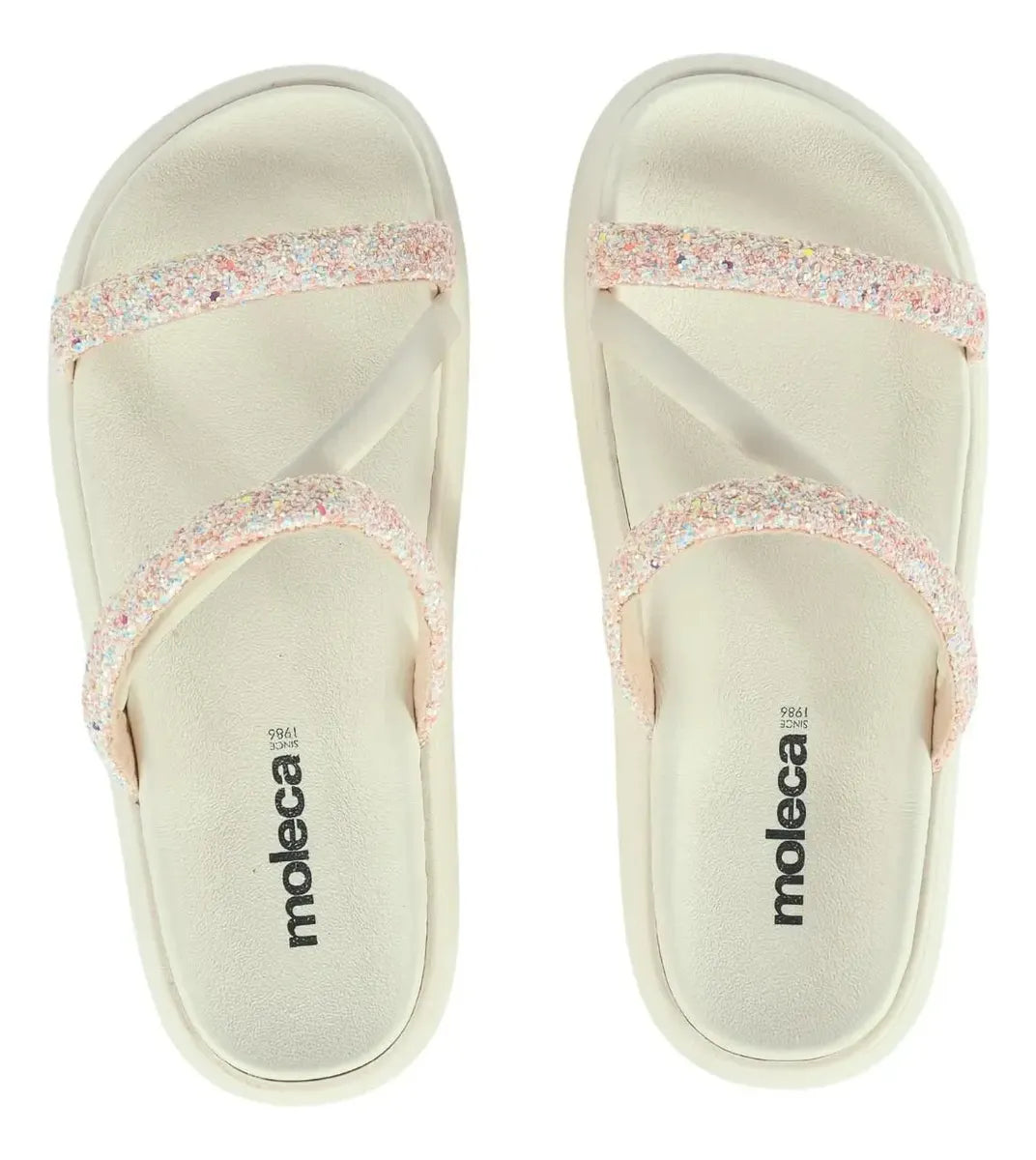 Chatas Moleca Mujer Plataforma Baja Tiras Strass Liviana 5469.121.2542