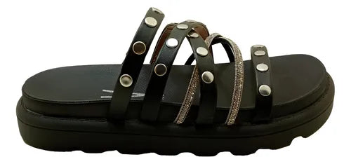 Chatas Mujer Vizzano 6510-112 Tiras Tachas Elástico Confort