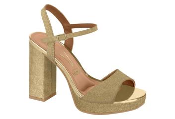 Sandalia Vizzano Gala Tela Shine Paris – Taco 12 cm – Brillo Metalizado