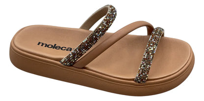 Chatas Moleca Slide Rasteira Tiras Strass 5469.121.2542