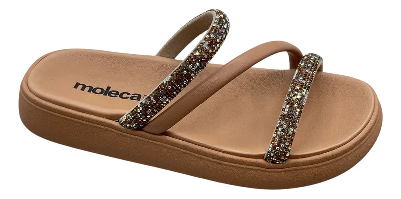 Chatas Moleca Slide Rasteira Tiras Strass 5469.121.2542