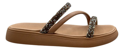 Chatas Moleca Slide Rasteira Tiras Strass 5469.121.2542