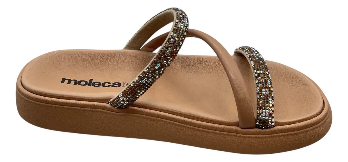 Chatas Moleca Slide Rasteira Tiras Strass 5469.121.2542
