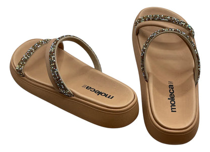 Chatas Moleca Slide Rasteira Tiras Strass 5469.121.2542