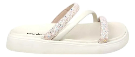 Chatas Moleca Mujer Plataforma Baja Tiras Strass Liviana 5469.121.2542