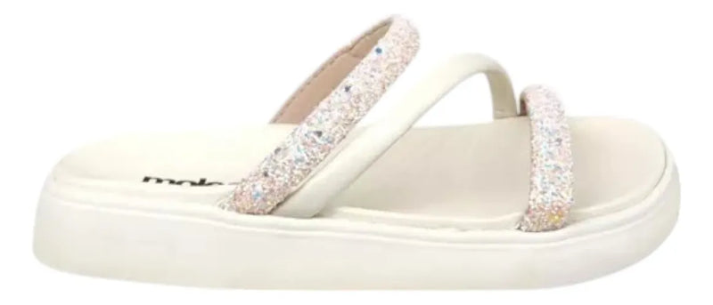 Chatas Moleca Mujer Plataforma Baja Tiras Strass Liviana 5469.121.2542