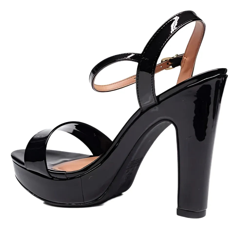 Sandalia Vizzano Verniz Premium Gala – Taco 12 cm – Charol Brillante