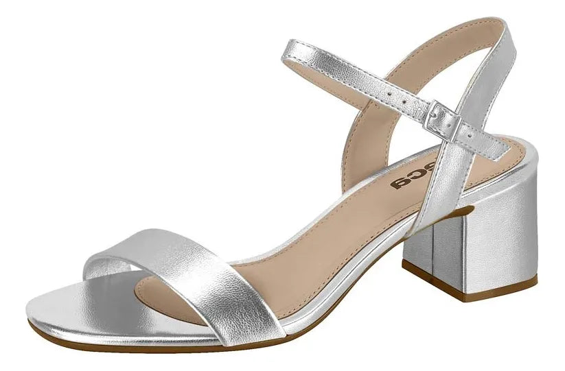 Sandalia Moleca Brillo Italia – Taco 4 cm – Brillo Metalizado
