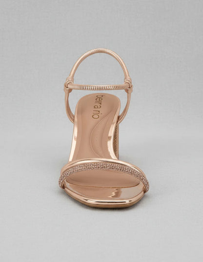 Sandalia Moleca Brilho Italia – Taco 7 cm – Destello Metálico Glam