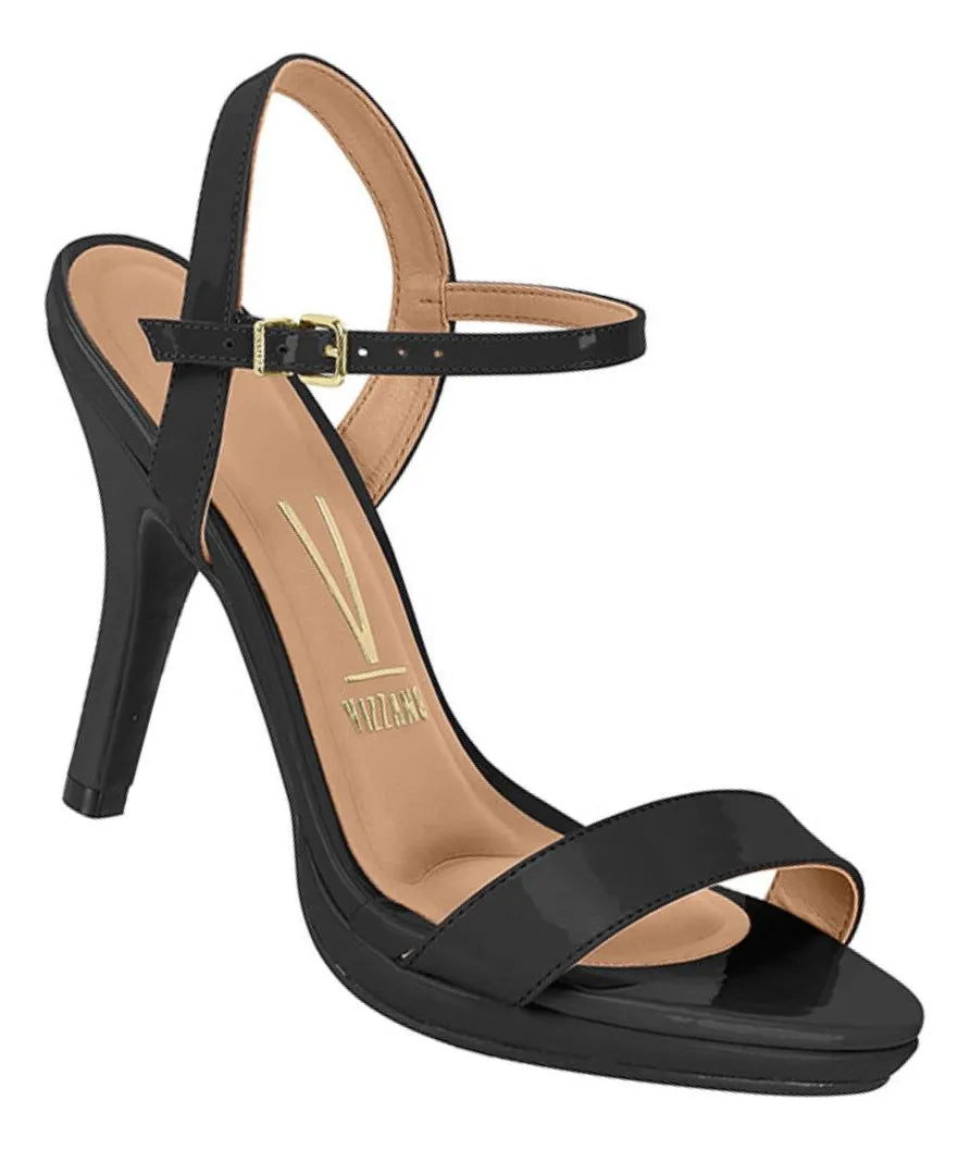 Sandalia Vizzano Verniz Premium – Taco 10 cm – Charol Brillante de Fiesta