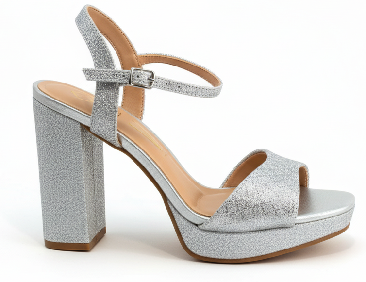 Sandalia Vizzano Gala Tecido Metal Florença – Tacón 10 cm – Brillo Metalizado