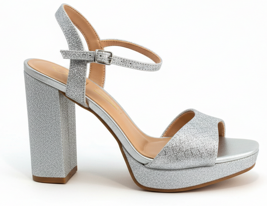 Sandalia Vizzano Gala Tecido Metal Florença – Tacón 10 cm – Brillo Metalizado